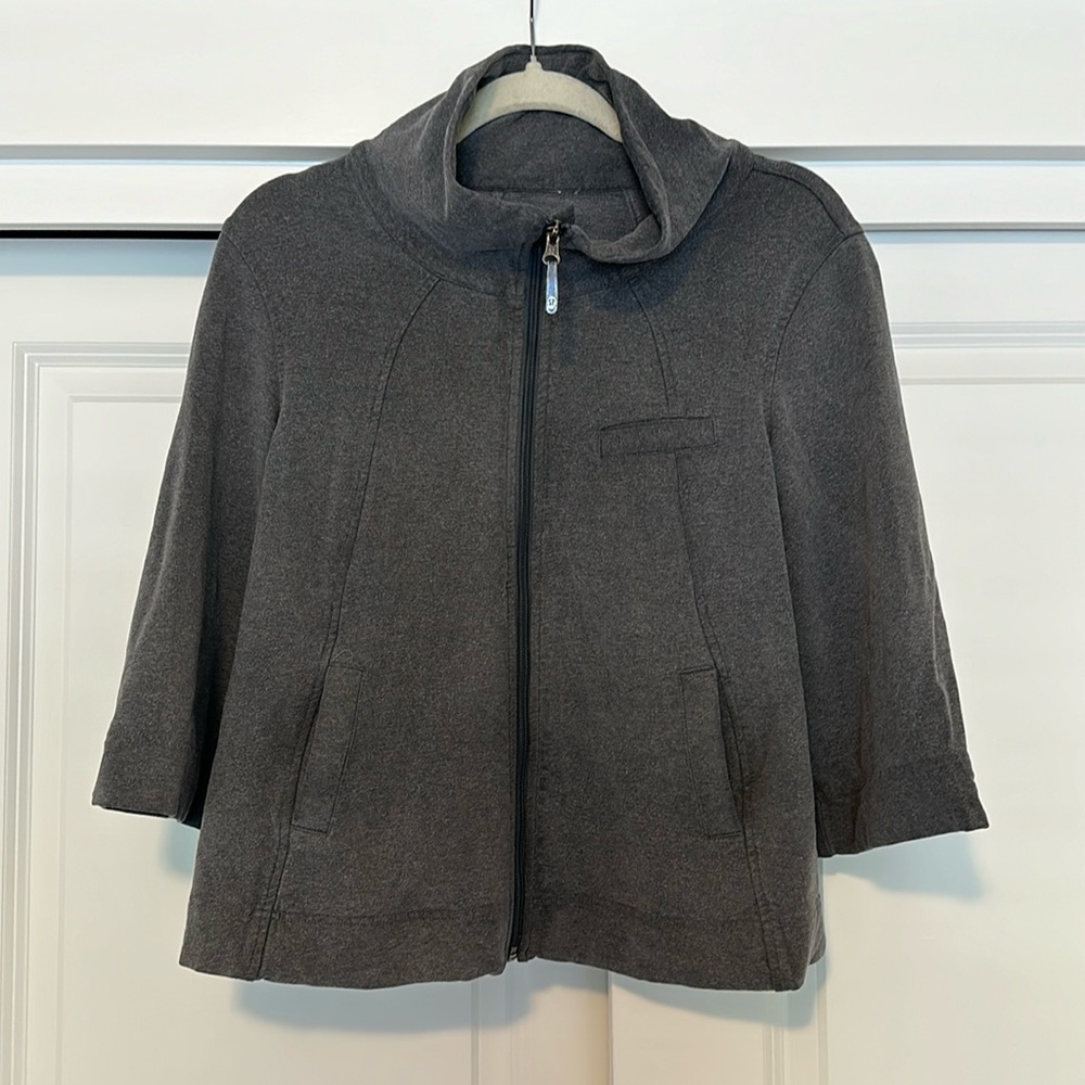 VTG Lululemon Full Zip 3/4 Sleeve Thick Sweater Jacket
